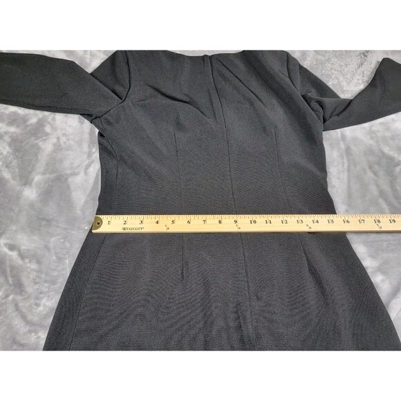 JS Collections 8 Women's Lace accent Sweetheart Bodycon Dress Black 3/4 sleeve - Picture 12 of 12